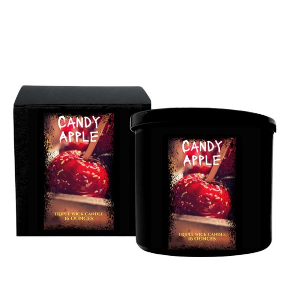 Candy Apple 3 Wick Candle - Picture 2 of 2